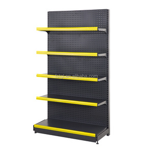 Heavy Duty Single Sided Commercial Display Racks Supermarket Gondola Shelving