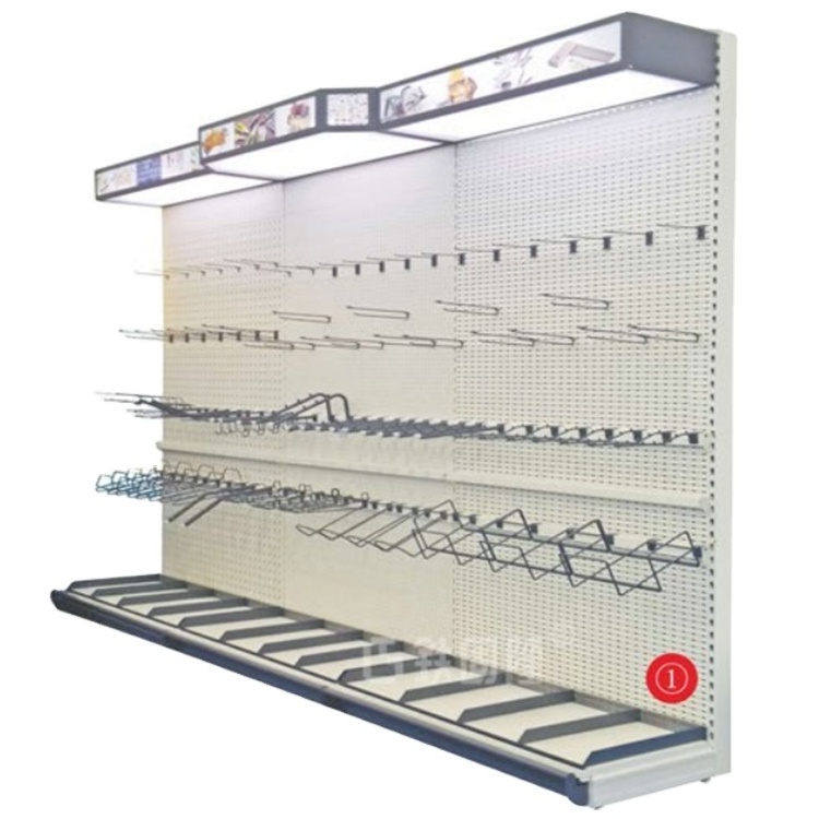 High grade liquor store display shelving metal wall mounted glass cabinet wooden wine rack  Supermarket Shelves