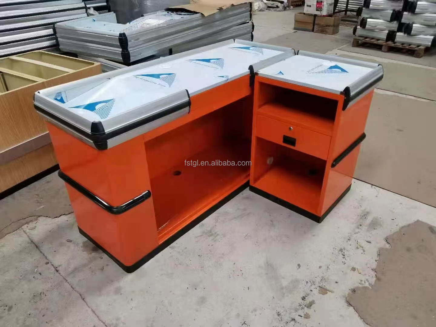 Supermarket Check out Counter Tables Cashier Factory direct price