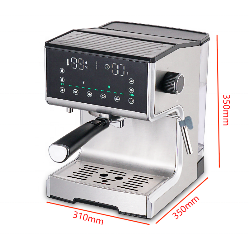 Thema Stainless Steel 15bar Touch Screen Semi Automatic Cappuccino Espresso Italy Coffee Machine With Milk Foam Maker