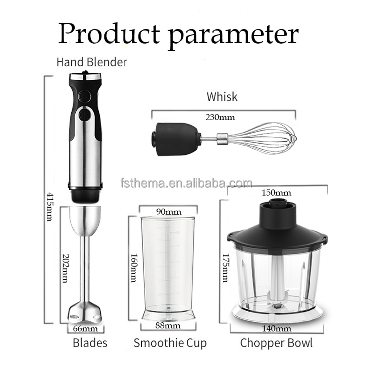 New Design Big Power 1200w Quiet Dc Copper Motor Speed Adjustable Food Processor Immersion Hand Stick Mixer Chopper Blender