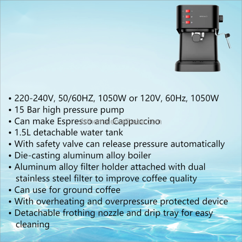 Thema Economic Manual Control CKD SKD 15bar High Pressure Cappuccino Espresso Italian Coffee Maker Machine With Milk Foam Froth