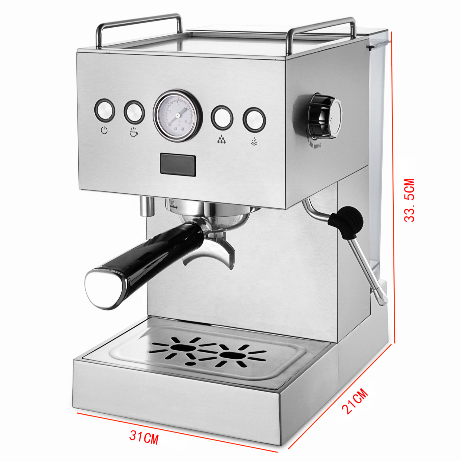 Thema Stainless Steel Ntc Timer Meter Clock Steam Milk Foam Automatic High Pressure 20bar Espresso Coffee Machine Maker