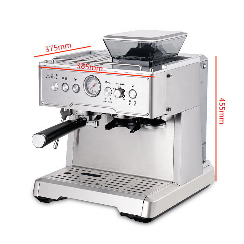 Thema Stainless 15 BAR Italian Pump 3 in 1 Bean To Coffee Automatic Espresso Machine Coffee Maker With Grinder Milk Frother