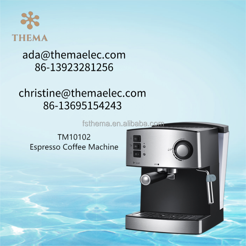 Thema CKD SKD Low Price High Pressure Pod Ground Cappuccino Espresso Coffee Machine Maker With Milk Foam Froth Maker