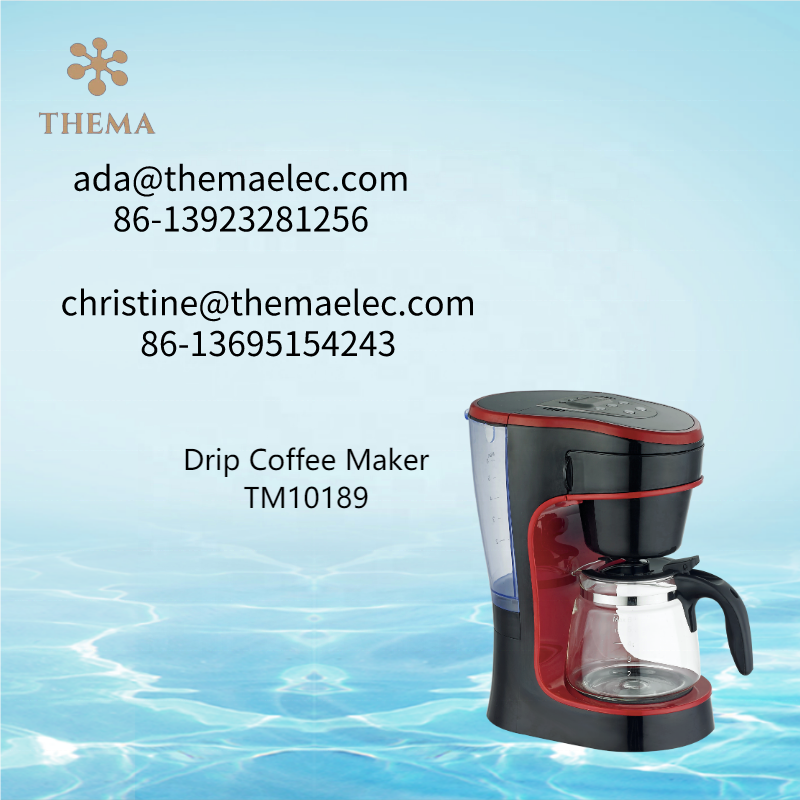 Thema CKD SKD Digital Timer Automatic Anti Drip 750W Keep Warm 720ML 4-6 Cup Glass Pot Drip 2in1 Tea Brewer Coffee Maker