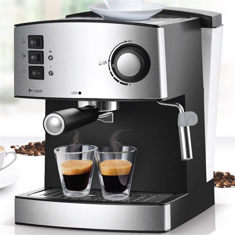 Thema CKD SKD Low Price High Pressure Pod Ground Cappuccino Espresso Coffee Machine Maker With Milk Foam Froth Maker