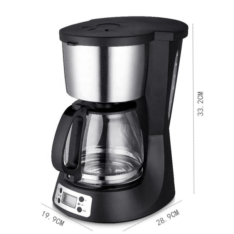 Thema Digital Timer Programable Control Automatic Anti Drip 1000W Keep Warm 1.8L 12  15 Cup Glass Pot Drip Coffee Maker