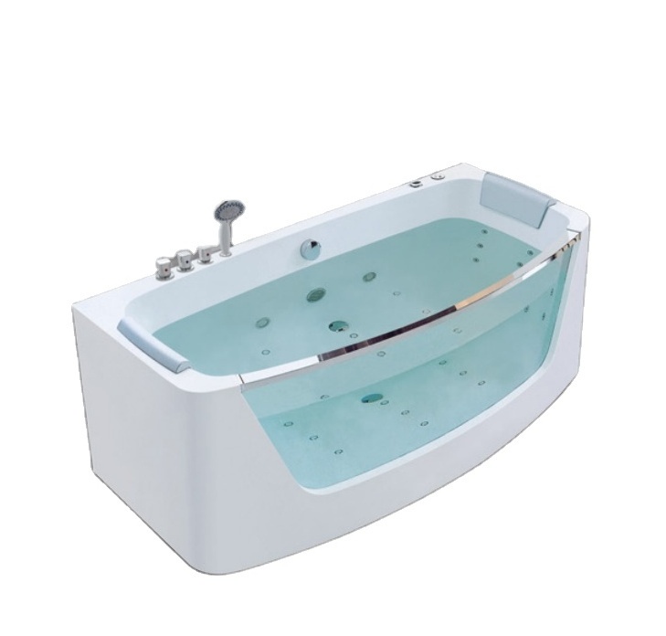 Luxury Modern Acrylic Jakuzzi Indoor Bathtub Hydro massage Fibreglass Double Whirlpool Jaccuzi Spa Bathtub