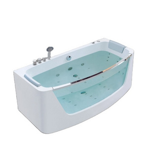 Luxury Modern Acrylic Jakuzzi Indoor Bathtub Hydro massage Fibreglass Double Whirlpool Jaccuzi Spa Bathtub