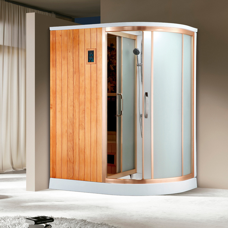 modern design combination big sector enclosed steam shower room cabin with tub tempered glass bath shower cabin