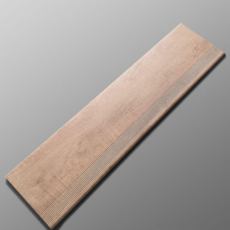 Hot selling 1200X300mm custom made wood porcelain non slip tile for stairs made in china in low price