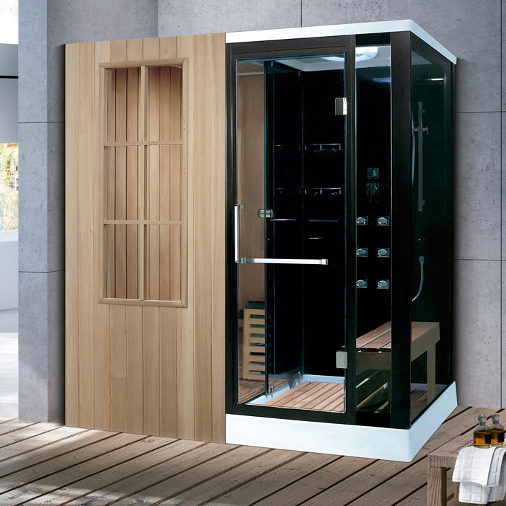 modern design combination big sector enclosed steam shower room cabin with tub tempered glass bath shower cabin