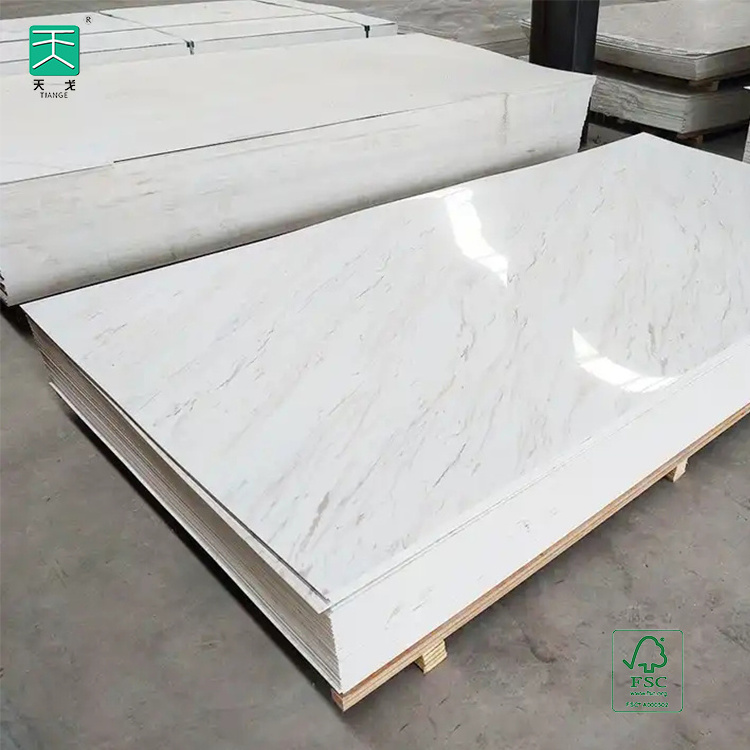 TianGe interior Uv Panel 1220*2440Mm Pvc Marble Sheet Extrusion Machine Uv Film Board Or Decoration