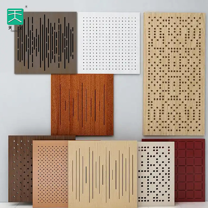 Building Project/TianGe Wall Ceiling Insulation Soundproofing Micro Perforated Whole Wood Acoustic Panels