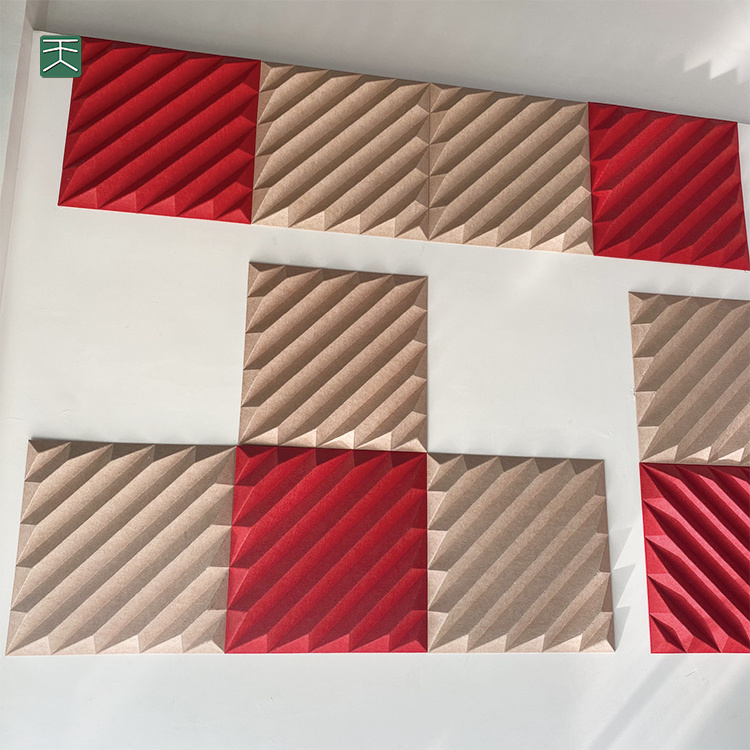 Tiange 3D 100% Polyester Felt Hexagon Sound Absorption Wall Tiles Soundproof Acoustic Panels For  Stairs Decor