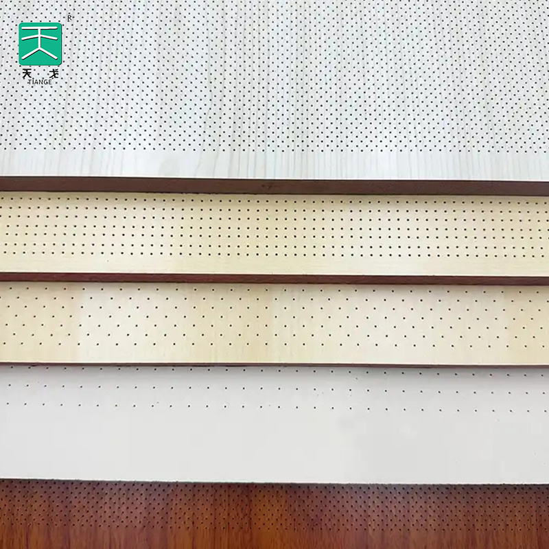 Building Project/TianGe All Solid Fireproof Eco Interior Micro Perforated Wooden Veneer Vip Accessoires Acoustic Panels