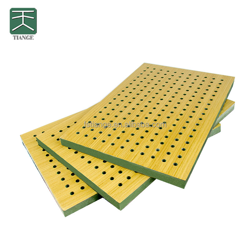 TianGe Concert Custom Micro Hole Wood Perforated Acoustic Sound Absorbing Panel for ceiling and wall