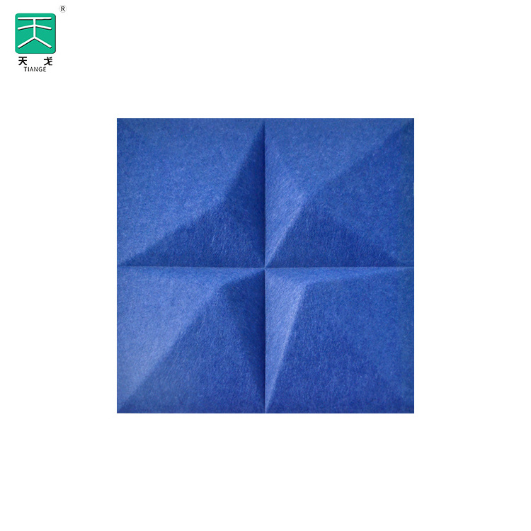 TianGe  Wall And Ceiling Decor Sound Absorber Pet Acoustic Felts Soundproof 3D Polyester Panel