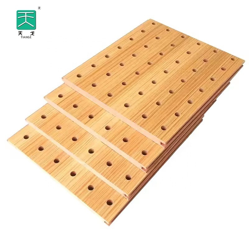 TianGe Pakistan Other Soundproofing Materials Perforated Plywood Laminate Veneer mdf Wood Acoustic Panels