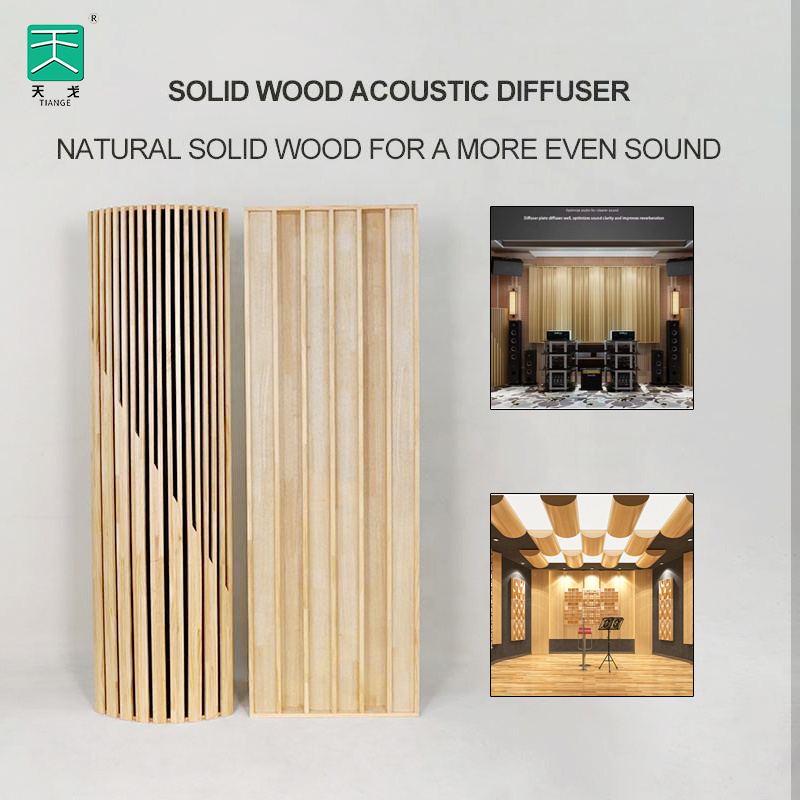 Tiange Sound Proof Wall Buffer Diffuser Corner Wooden Sound Absorbing Bass Traps Acoustic Panels for Recording Studio