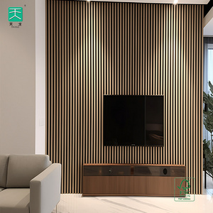 TianGe Wood Akupanel 240*60 Nature Smoky Oak Wooden Walnut Veneer Slat Wall Akustik Acoustic Panels