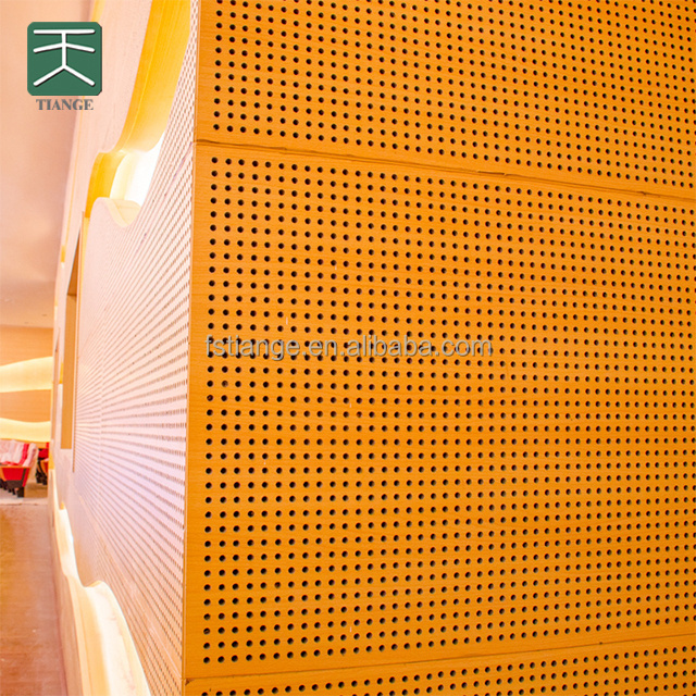 TianGe Concert Custom Micro Hole Wood Perforated Acoustic Sound Absorbing Panel for ceiling and wall