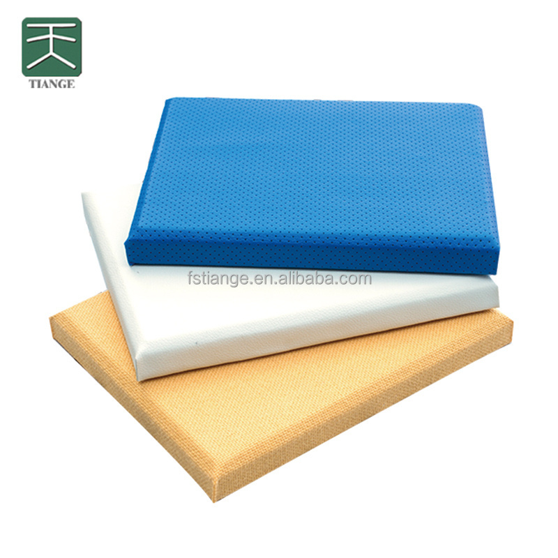 TianGe fireproof KTV music room Sound absorber pad fabric wrap acoustic cloth sound proof panel for hotel