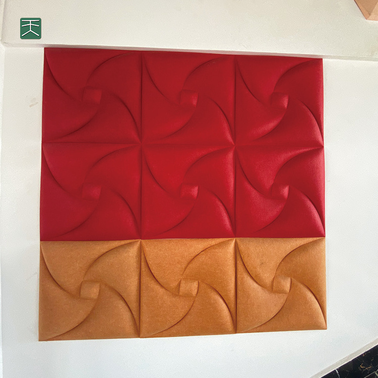 Tiange 3D 100% Polyester Felt Hexagon Sound Absorption Wall Tiles Soundproof Acoustic Panels For  Stairs Decor