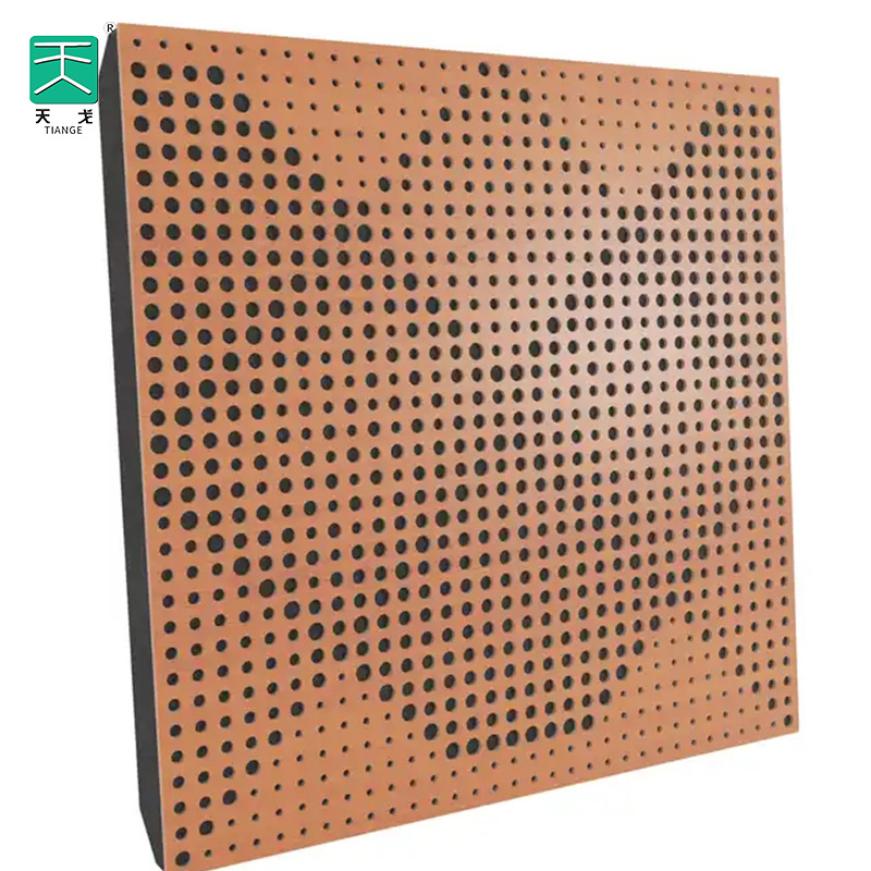 Building Project/TianGe All Solid Fireproof Eco Interior Micro Perforated Wooden Veneer Vip Accessoires Acoustic Panels