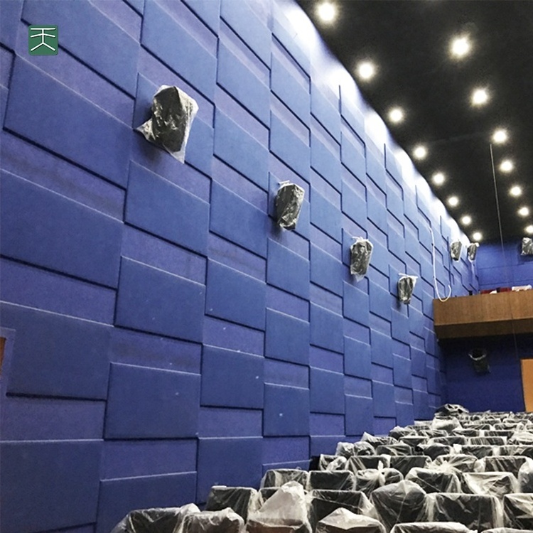 Tiange Interior Fabric Wrapped PET Felt Acoustic Sound Absorbing Fiberglass Wall Panels for Studios Offices Room