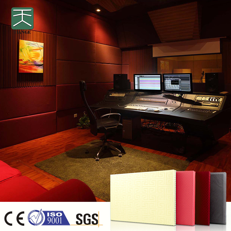 TianGe Soft Soundproof Recording Studio Cinema Sound Proofing Fabric Covered Acoustic Panels for Walls