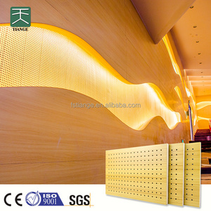 TianGe Concert Custom Micro Hole Wood Perforated Acoustic Sound Absorbing Panel for ceiling and wall