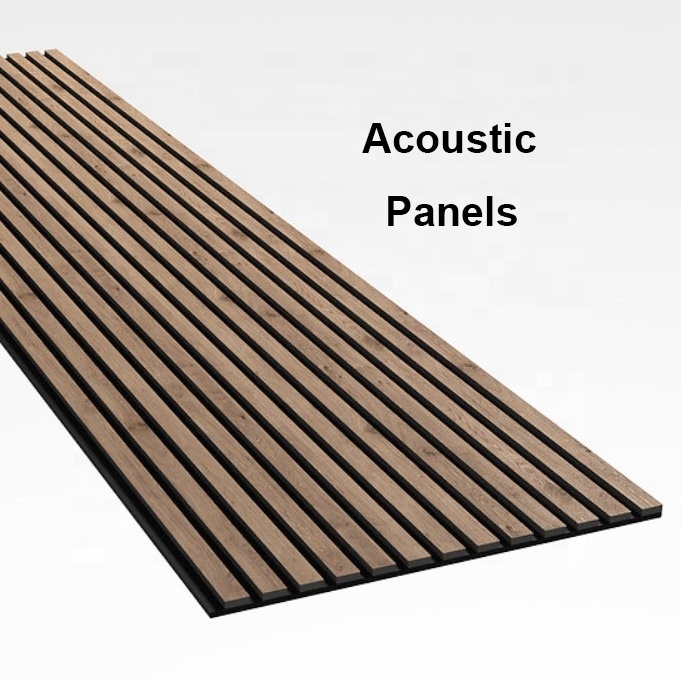 TianGe Acoustic Panel Wooden Wood Led Deep Black Madera Eco-friendly Sound Absorption Slatted Wall Panels Akupanel