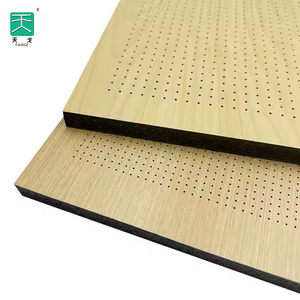 Building Project/TianGe Studio Wooden Fireproof Mgo Micro Perforated Free Standing Acoustic Ceilling Wood Panel