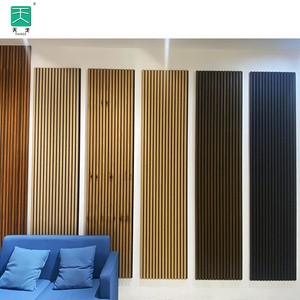 TianGe Soundproofing Sound Absorb Material Mdf Pet Board Acoustic Wooden Slat Wall Panels