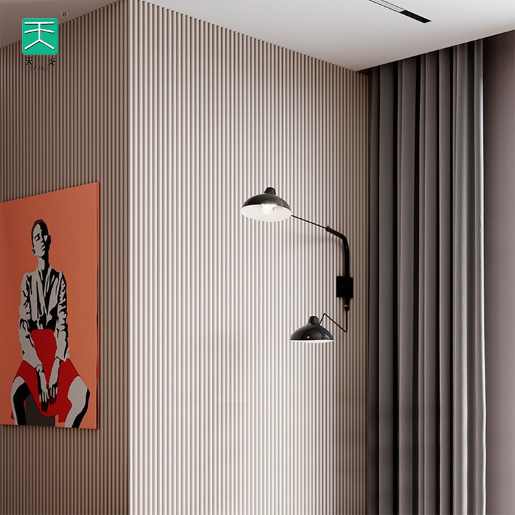 TianGe Easy Installation Interior Wall 3D Flexible Wooden Fluted Panels