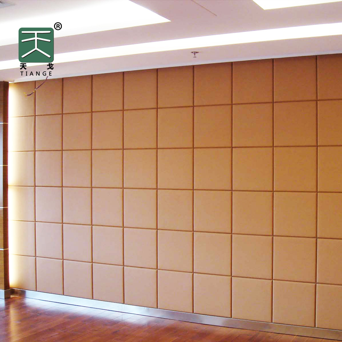 TianGe Factory Auditorium and Studio sound proof absorbing pad leather Cotton Fabric Acoustic Wall Panels