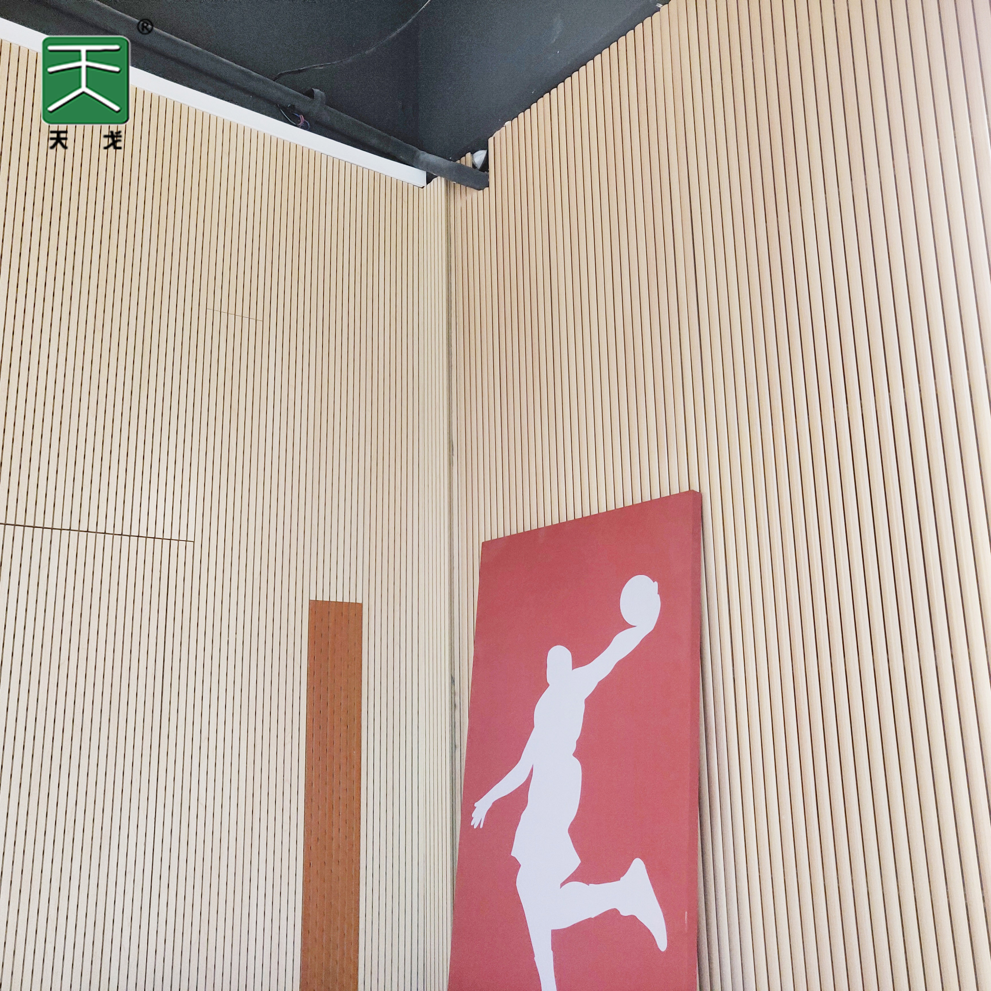 Tiange wooden sound-absorbing ceiling and wall acoustic 3d model design sound proof wall mdf soundproofing wood panels