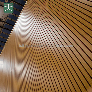 Tiange wooden sound-absorbing ceiling and wall acoustic 3d model design sound proof wall mdf soundproofing wood panels