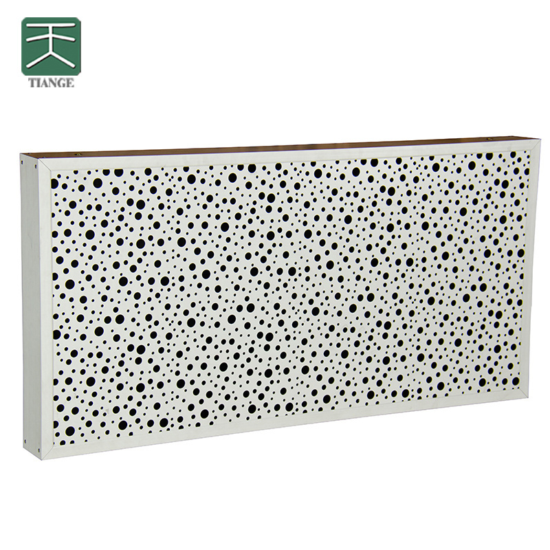 TianGe custom shape filled Owens Corning fiberglass Sound Absorber baffle suspended ceiling tiles acoustic panels for office