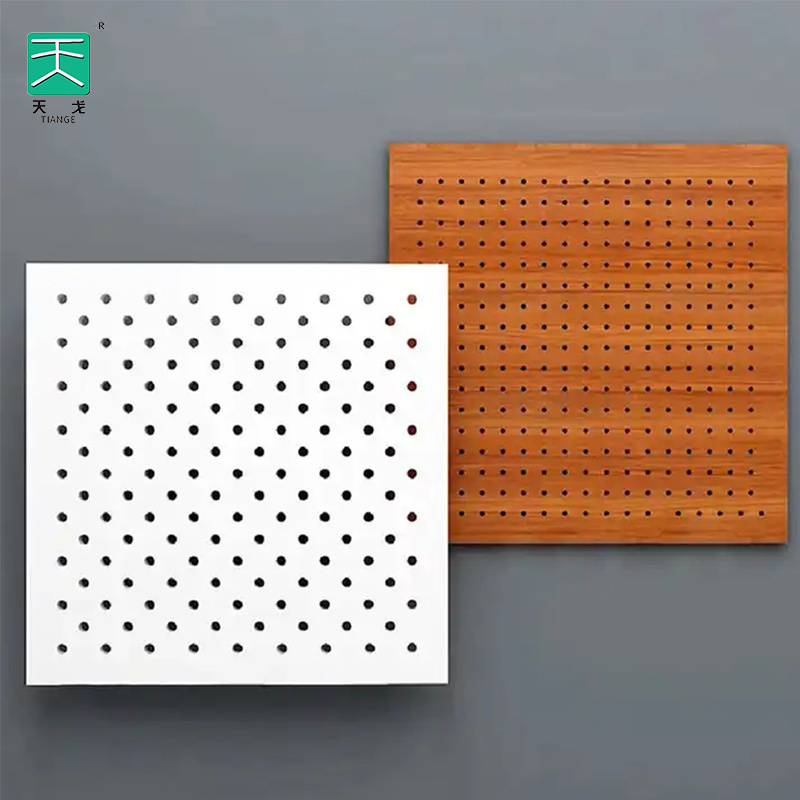 Building Project/TianGe 2.5M Auditorium Micro Perforated Sound Absorption Wall 2750*600 Acoustic Wooden Panel