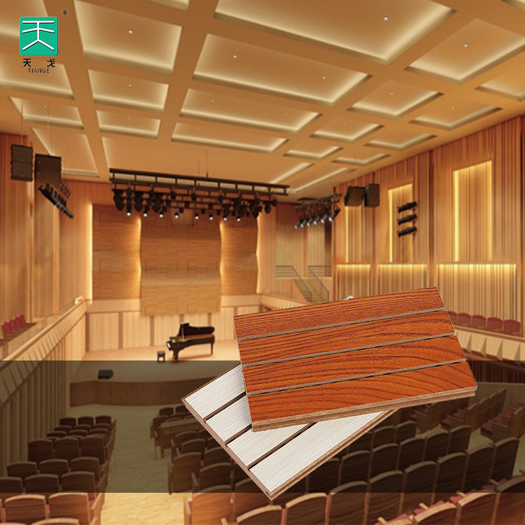 Tiange Art Sound Proof Soundproofing Acoustic Studio Grooved Wood Sound Absorption Panels