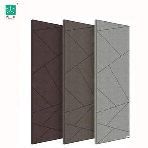 TianGe Theater Wall 50Mm Fiberglass Treatment soundproof Hanger Fabric Covered Pet Acoustic Wall Panel for hotel