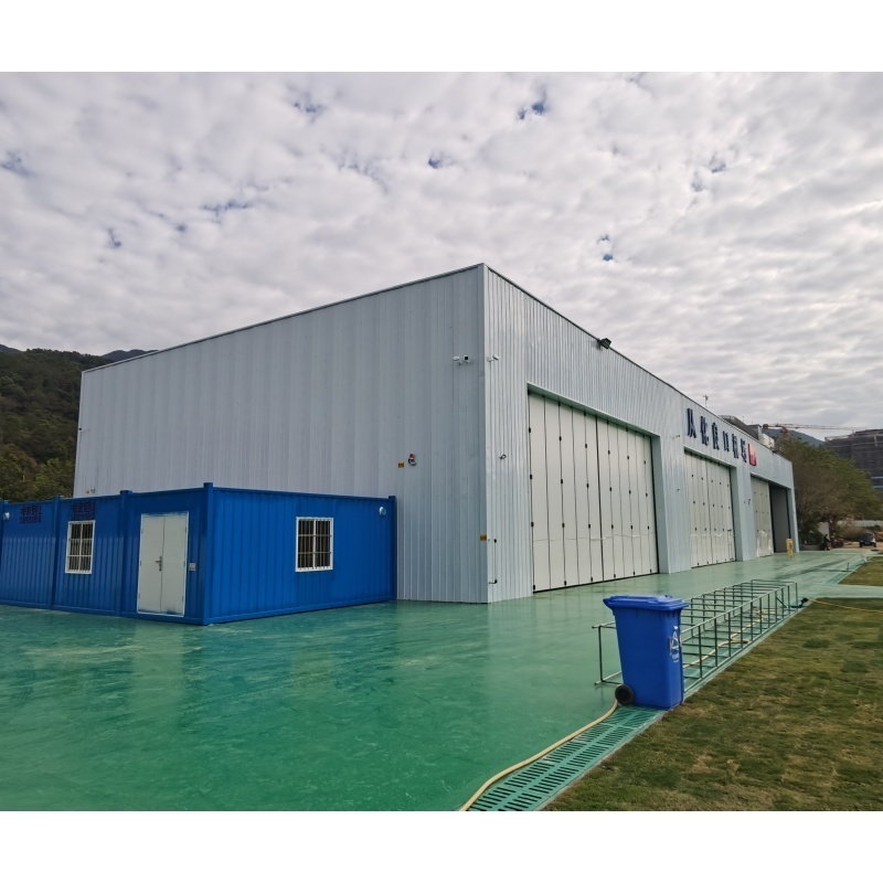 Metal Building Construction Projects Industrial Prefabricated Metal Roof Steel Structure Aircraft Hangar