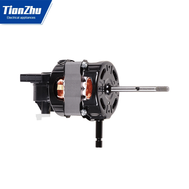 Tianzhu Factory's High Quality Black Aluminum Table Fan Motor Long Lifetime AC 220V Electrophoresis Casing Electric Fan Parts