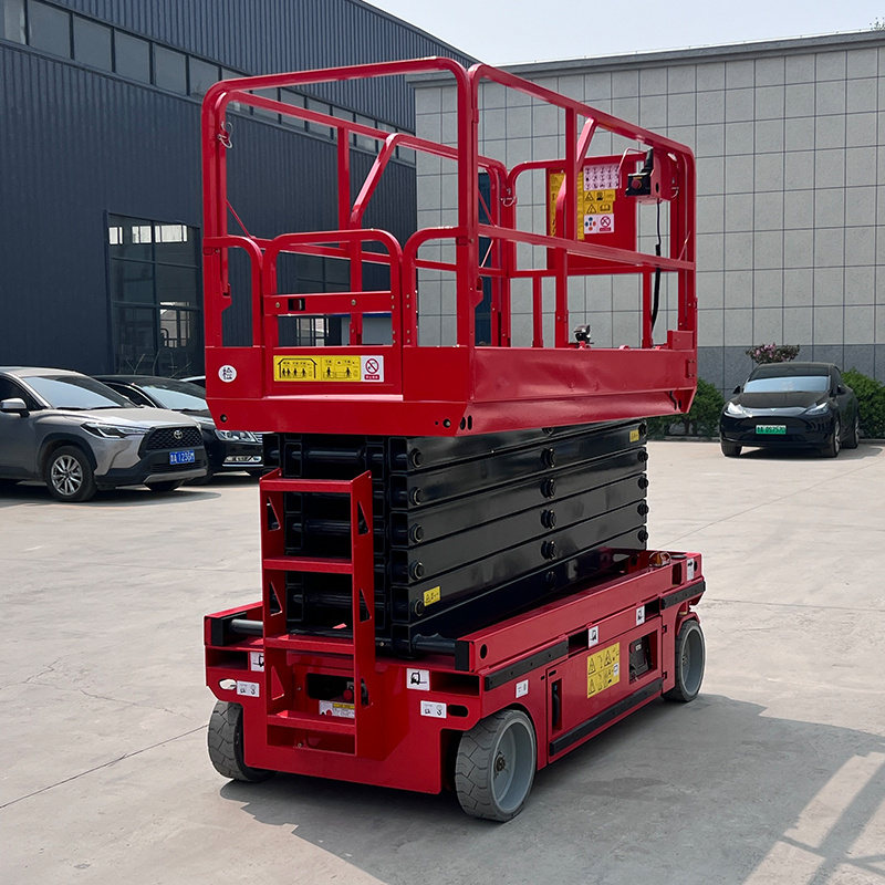 FASITE 12m Self Propelled Scissor Lift Elevator Battery Power Hydraulic Automatic Scaffolding