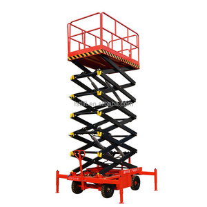 Small Electric Mini Scissor Lift Table Trailer Mobile Window Cleaning Platform