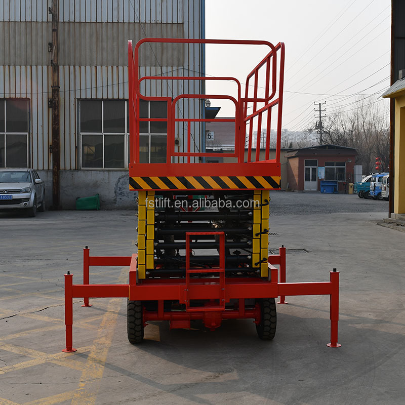 Small Electric Mini Scissor Lift Table Trailer Mobile Window Cleaning Platform