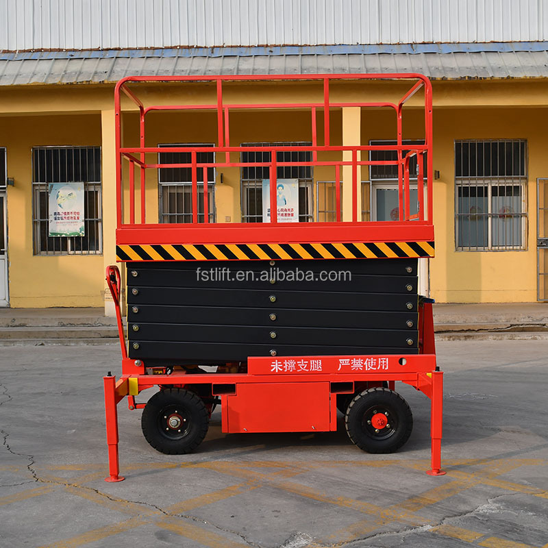 Small Electric Mini Scissor Lift Table Trailer Mobile Window Cleaning Platform